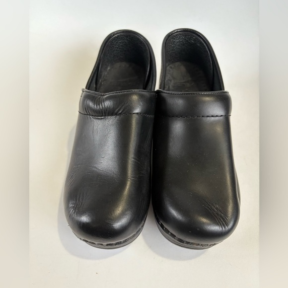 Dansko professional clog black leather size 35 platform slip on - Picture 2 of 9